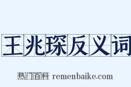 王兆琛反义词是什么意思的图片